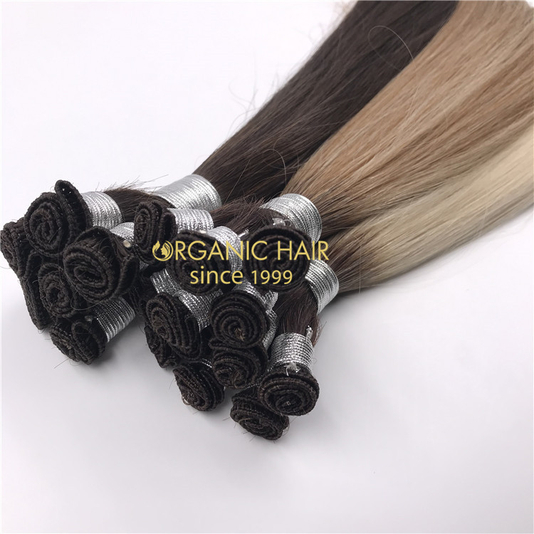 Hot sale hand tied wefts and customized color X238